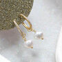 Freshwater Pearl Charm Drop Earrings, thumbnail 2 of 6