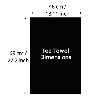 Bright Orange Leopard Print Organic Cotton Tea Towel, 5 of 7