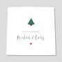 Personalised Christmas Card Leather Tree, thumbnail 2 of 4