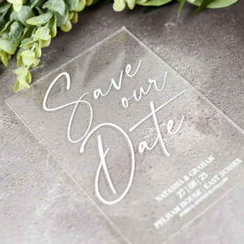 Personalised Printed Wedding Save The Date, 3 of 8