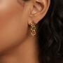 Women's Waterproof Chain Stud Earrings In 18k Gold, thumbnail 1 of 4