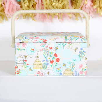 Personalised Honey Bee Hive Sewing Box, 2 of 6