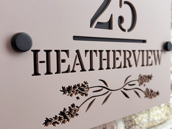 Personalised Heather Design House Acrylic Number Sign, 2 of 5