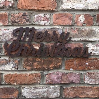 Merry Christmas Sign Mantle Decoration Ornament, 10 of 10