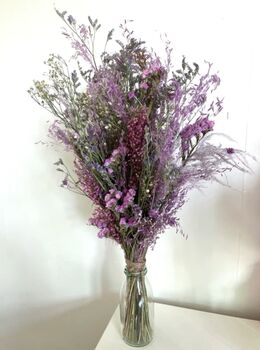 Purple Wild Flower Dried Flower Bouquet, 3 of 4