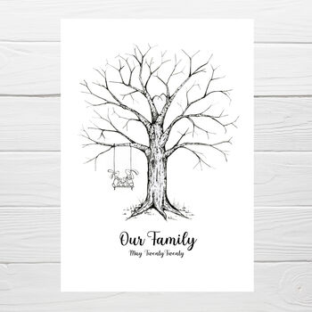 Family Fingerprint Tree, Christening Tree, 2 of 4