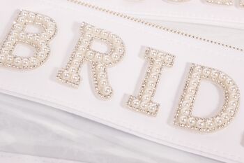 Personalised Clear Make Up Bags With Pearl Letters, 10 of 12