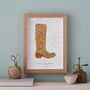 Personalised Map Welly Boot Gardeners Print Gift, thumbnail 3 of 4