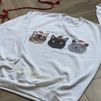 Personalised Purrrfect Cat Lovers Christmas Jumper, 5 of 6