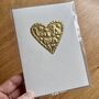 Personalised Gold Foil Heart Mum Birthday Card, thumbnail 3 of 4