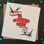I Love You Valentine's Card With Two Swallows, thumbnail 3 of 3