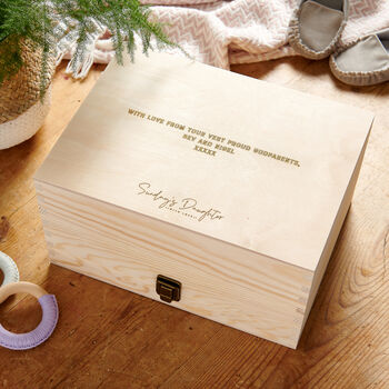 Personalised Christening Gift Keepsake Box, 2 of 7
