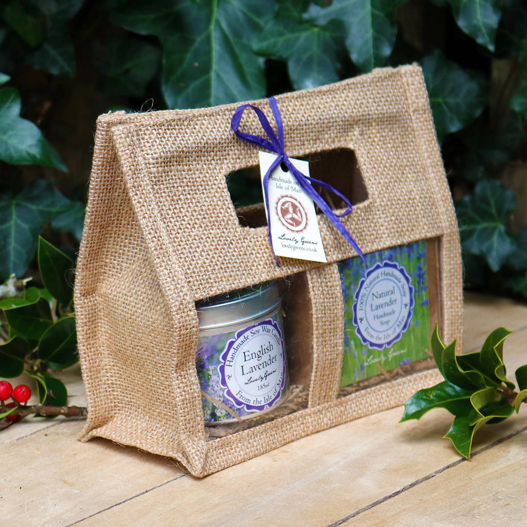 Natural Lavender Soap And Candle Gift Set By Lovely Greens ...