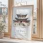 Seoul South Korea Travel Poster, thumbnail 3 of 7