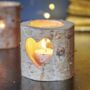 Personalised Heart Birch Bark Candle Holder, thumbnail 1 of 2
