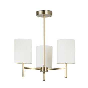 Three Light Shaded Chandelier, 9 of 12