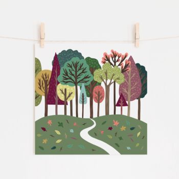 Colourful Trees Print, 2 of 4