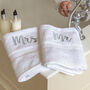 Mr And Mrs Bath Towels Set, thumbnail 7 of 7