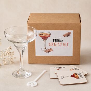 Personalised Cocktail Glass Gift Set, 3 of 12