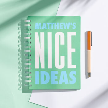 Personalised Nice Ideas Notebook, 5 of 8