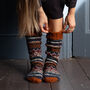 Fair Isle Handmade Wool Socks, thumbnail 1 of 10