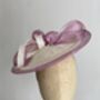 Ivory And Lilac Modern Saucer Hat 'Larisa', thumbnail 4 of 9