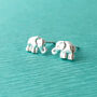 Personalised Silver Elephant Earrings, thumbnail 2 of 3