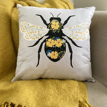 Floral Bee Cushion, 3 of 4