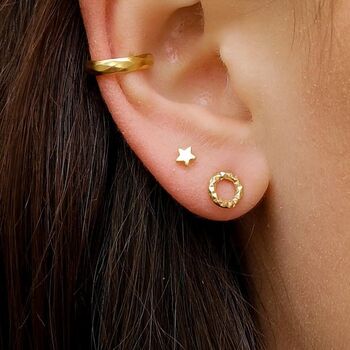 Sterling Silver Tiny Star Stud Earrings, 4 of 8