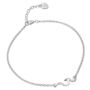 Sterling Silver Flowing Ocean Wave Anklet, thumbnail 2 of 3