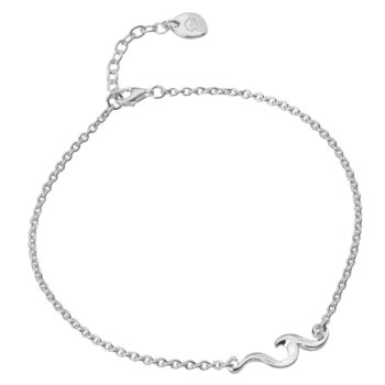 Sterling Silver Flowing Ocean Wave Anklet, 2 of 3