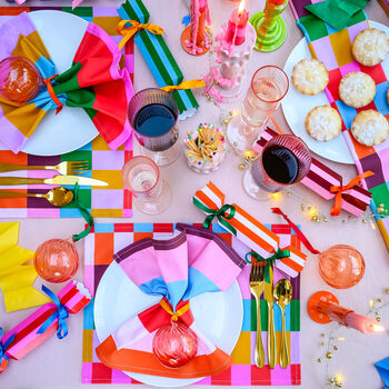 Colourful Red And Pink Stripe Christmas Crackers, 3 of 8