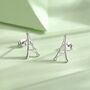 Sterling Silver Eiffel Tower Stud Earrings, thumbnail 1 of 12