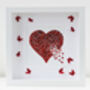 Framed Butterfly Ruby Wedding Anniversary Heart Print, thumbnail 2 of 3