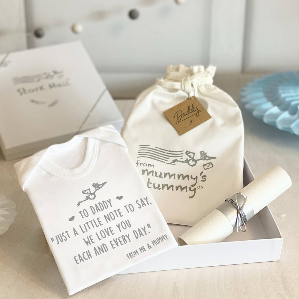 Gift For New Dad, Message From The Bump, Gift By Stork Mail