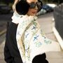 Blue Birds Print Scarf In Personalised Gift Box, thumbnail 7 of 8