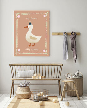 Silly Goose Nursery Art Print, 2 of 3