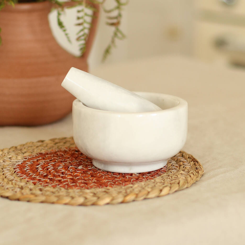 Luxury White Marble Pestle And Mortar, 1 of 6