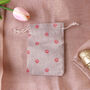 G Decor Set Of Two Or Five Linen Gift Bags Blossom Reusable Favour Pouches, thumbnail 4 of 5