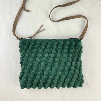 Fair Trade Crochet Boho Bobble Cross Body Handbag, 4 of 12