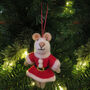 Mrs Santa Paws Fair Trade Handmade Christmas Felt, thumbnail 5 of 6