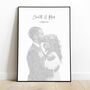 Personalised Song Lyrics Portrait – Custom Couple Gift, thumbnail 1 of 9