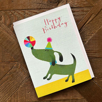 Mini Dog And Ball Birthday Card, 4 of 4