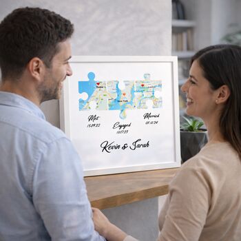 Wedding Anniversary Gifts Couples Love Story Print, 3 of 6