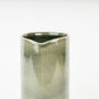 Large Cylinder Handmade Stoneware Vase In Dark Green, thumbnail 2 of 3