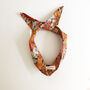 Autumn Flower Print Cotton Wire Headband Regular Price, thumbnail 3 of 5