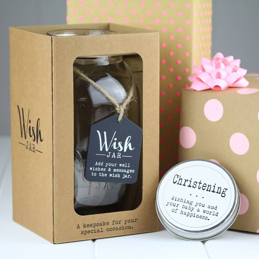 **Christening Baby Wish Jar By Nest