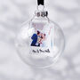 Photo Mr And Mrs Personalised Christmas Bauble, thumbnail 4 of 4