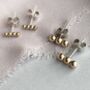Crown Studs Sterling Silver Or 12ct Gold Filled Studs, thumbnail 1 of 5