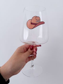 Country Music Cowgirl Cowboy Wine Glasses, 3 of 4